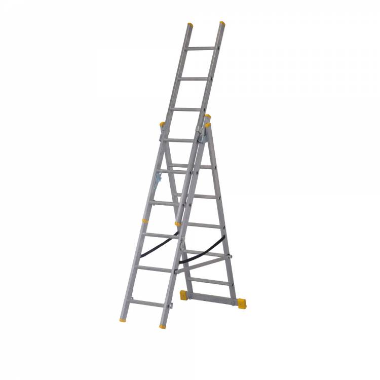 Werner Abru 725 Series Promaster Box Section Triple Section 1.8m 17 Rung Reform Combination Ladder 7251818 ALadder