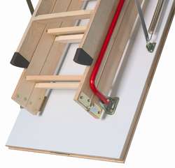 Fakro Wooden Folding Loft Ladder LWK Komfort 3 Section 280cm 1