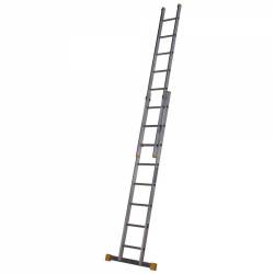 WERNER 2.4m  BOX SECTION DOUBLE EXTENSION LADDER 7222418