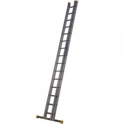 WERNER 4.4m  BOX SECTION DOUBLE EXTENSION LADDER 7224418