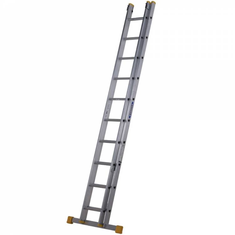 WERNER 3.0m BOX SECTION DOUBLE EXTENSION LADDER 7222918 ALadder.co.uk